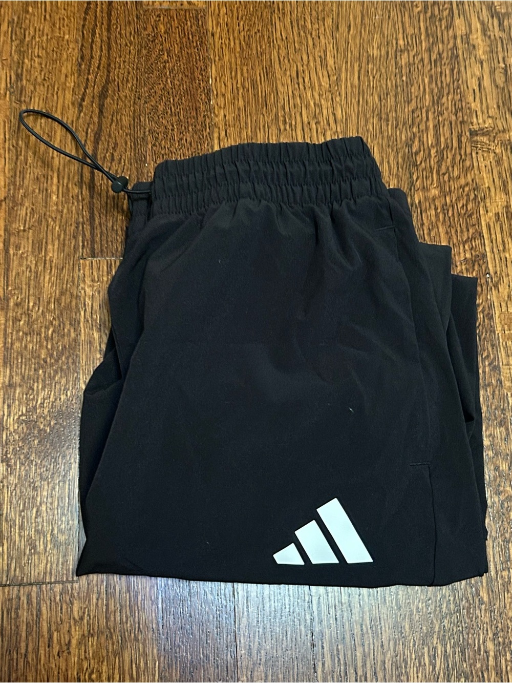 adidas Black Joggers with White Logo